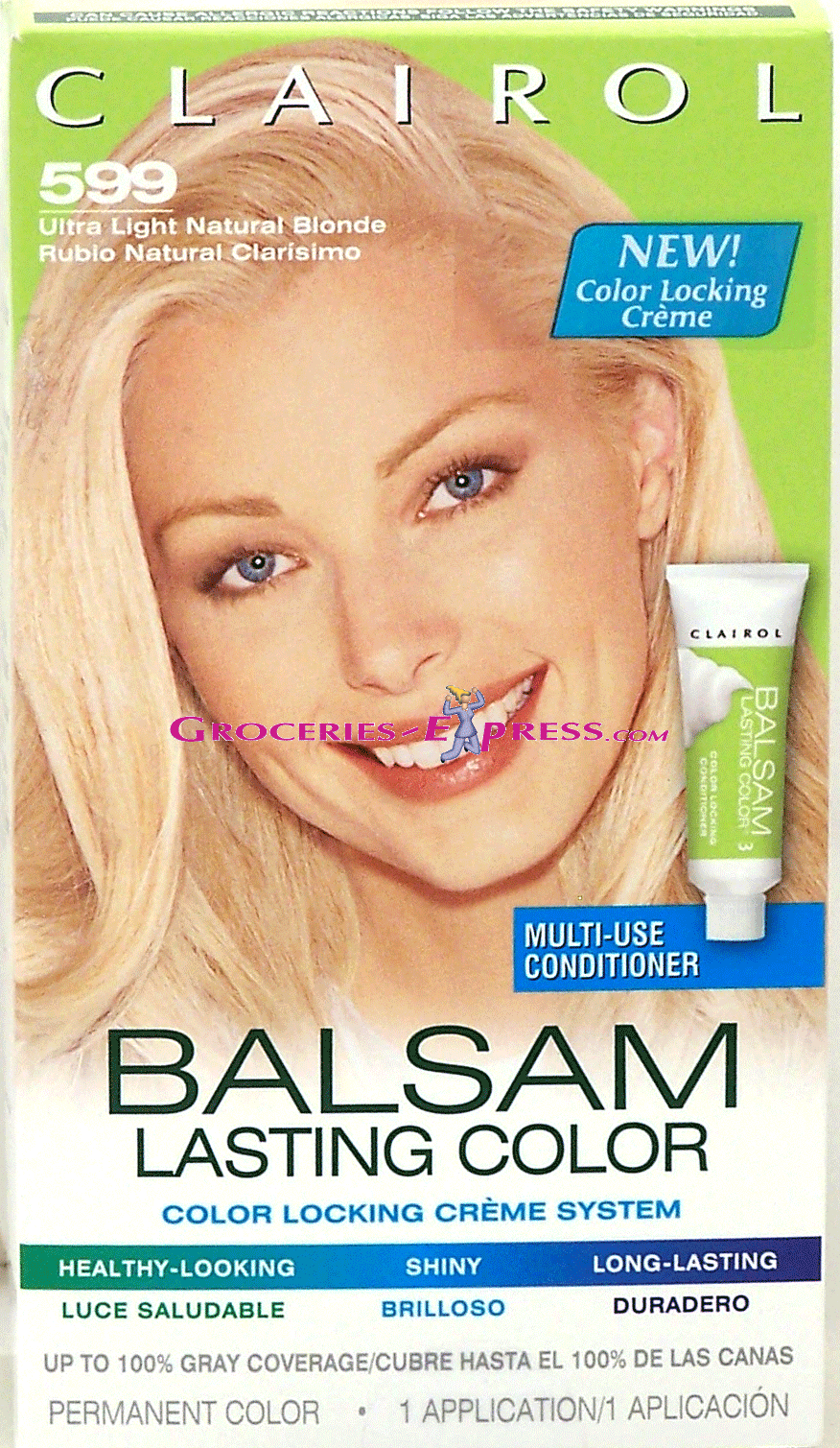 Clairol&nbsp;balsam lasting color&nbsp;permanent hair color application, ultra light natural blonde 599 Full-Size Picture